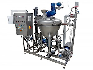 Homogenizing mixer for the production of fillings